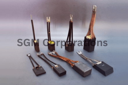 Assorted industrial carbon brushes and brush assemblies